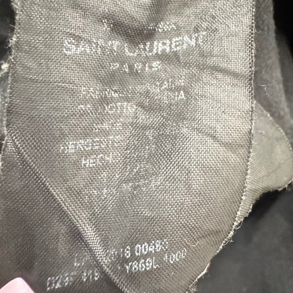 YSL Saint Laurent Mens Slim Fit Relaxed Jeans Mid Rise Designer Raw Hem Size 34 - Picture 12 of 16